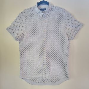 ZARA MAN SLIM FIT  Short sleeve button-down men's shirt blouse XLARGE